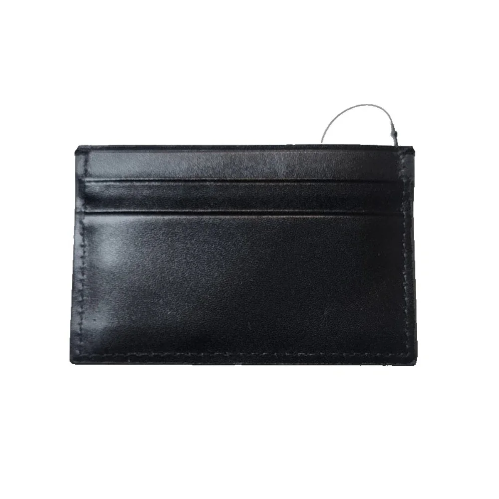Calvin Klein Men's Black Leather Slim Card Holder Wallet RFID NWT